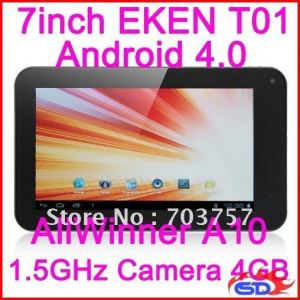 Free shiping 7inch EKEN T01 capacitive screen android 4.0 AllWinner A10 1.5GHz Camera 4GB tablet pc-in Tablet PCs from Computer & Networking on Aliexpress.com